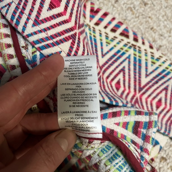 Kut from the Kloth colorful woven cropped open front jacket - Picture 6 of 14